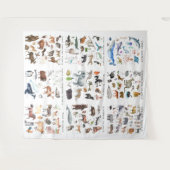 Werelddieren | Educatieve klaslokalen Wandkleed (Voorkant (horizontaal))