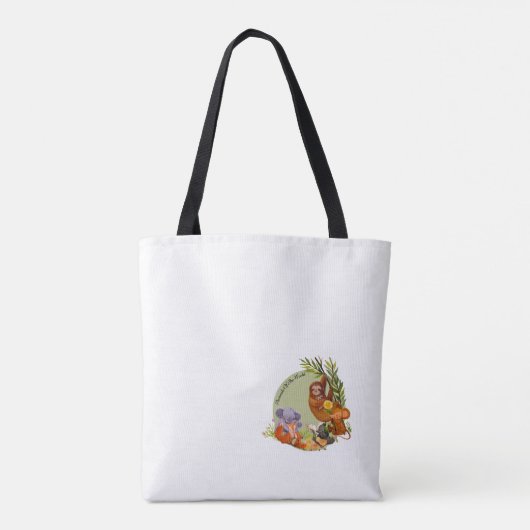 Werelddieren Tote Bag (Achterkant)