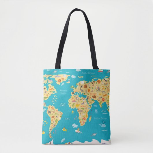 Werelddieren Tote Bag (Voorkant)