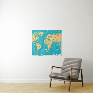 Werelddieren Wandkleed
