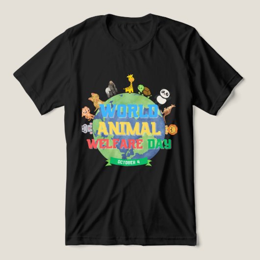 Werelddierenwelzijnsdag 4 oktober Tri-Blend shirt (Design voorkant)