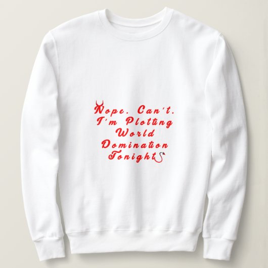 Werelddominantie sweatshirt uitzetten (Design voorkant)