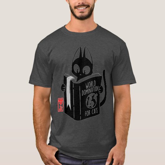 Werelddominantie voor katten grappige kattenvriend t-shirt (Voorkant)