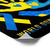 Werelddown syndrome dag van bewustwording van rond poster (Hoek)