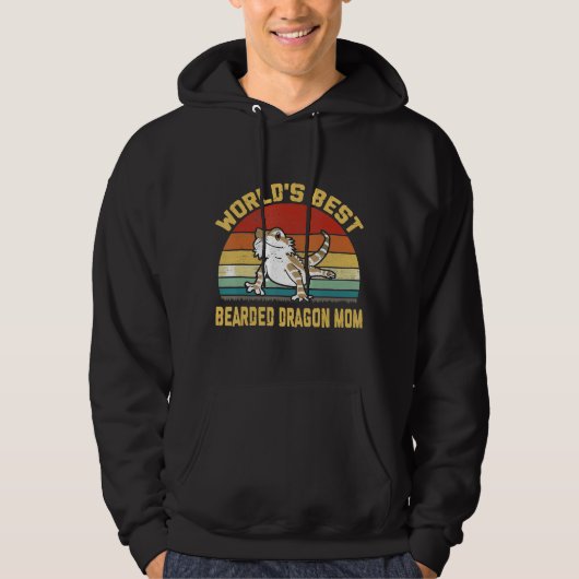 werelden Best Bearded Dragon Mam Hoodie (Voorkant)