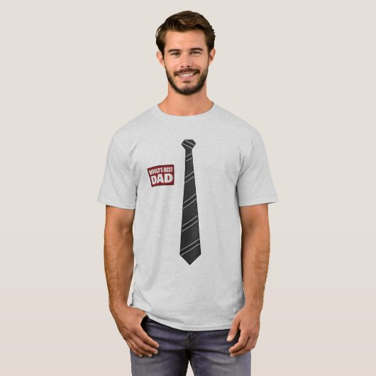 Werelden Best Dad Label Stropdas Executive Zwart T-shirt (Voorkant volledig)