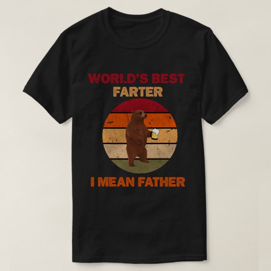 Werelden Best Farter Ik bedoel Vader Beer Drink Bi T-shirt (Design voorkant)