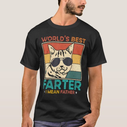 Werelden Best Farter Ik bedoel Vader Beste Kat Pap T-shirt (Voorkant)