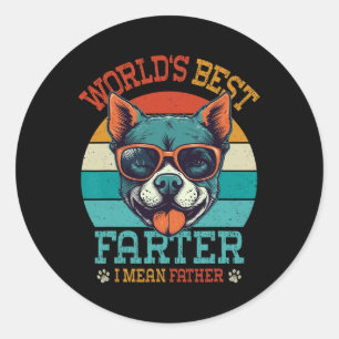 Werelden Best Farter Ik bedoel Vader Beste Pap Ooi Ronde Sticker