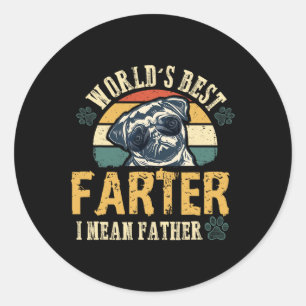 Werelden Best Farter Ik bedoel Vader Beste Pap Ooi Ronde Sticker