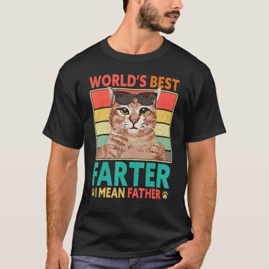 Werelden Best Farter Ik bedoel Vader Kat Pap Vader T-shirt (Voorkant)