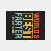 Werelden Best Farter Ik bedoel Vader Mannen Vaderd Fleece Deken (Voorkant (Horizontaal))