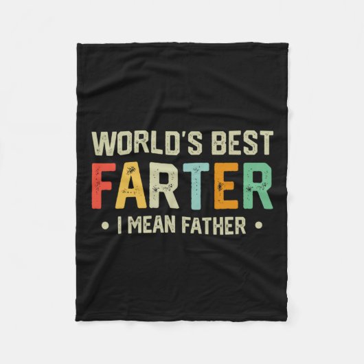 Werelden Best Farter Ik bedoel Vader Mannen Vaderd Fleece Deken (Voorkant)