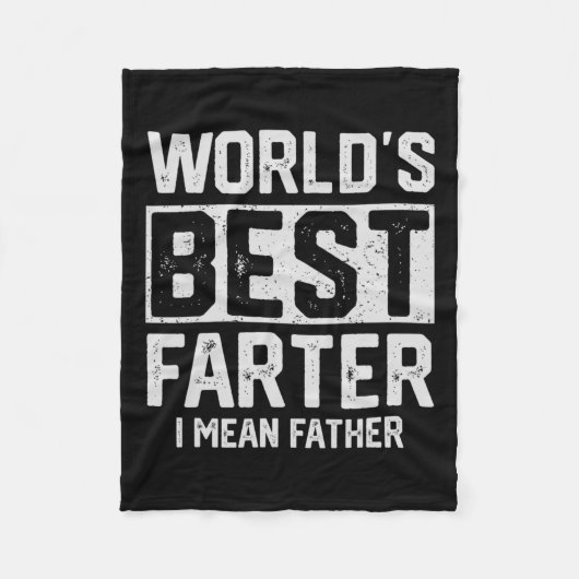 Werelden Best Farter Ik bedoel Vader Mannen Vaderd Fleece Deken (Voorkant)