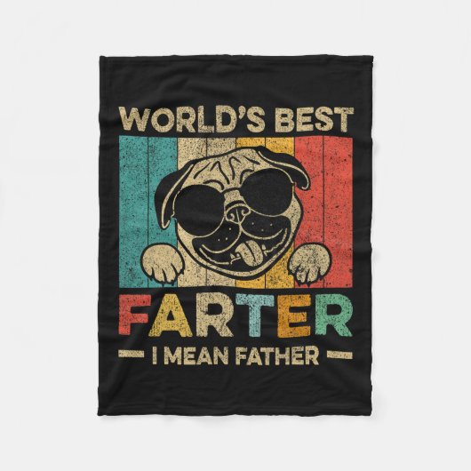 Werelden Best Farter Ik bedoel Vader Mannen Vaderd Fleece Deken (Voorkant)