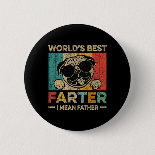 Werelden Best Farter Ik bedoel Vader Mannen Vaderd Ronde Button 5,7 Cm (Voorkant)