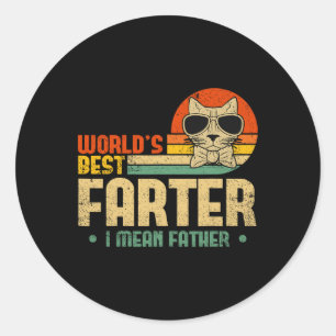 Werelden Best Farter Ik bedoel Vader Mannen Vaderd Ronde Sticker