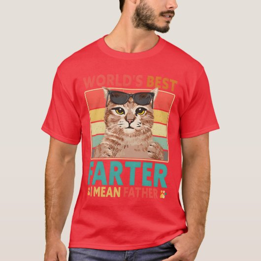 Werelden Best Fer Ik bedoel Father Cat Dad Fathers T-shirt (Voorkant)