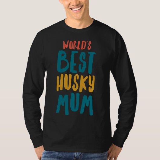 Werelden Best Husky Mum T-shirt (Voorkant)