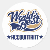 Werelden Beste Accountant Ronde Sticker (Voorkant)