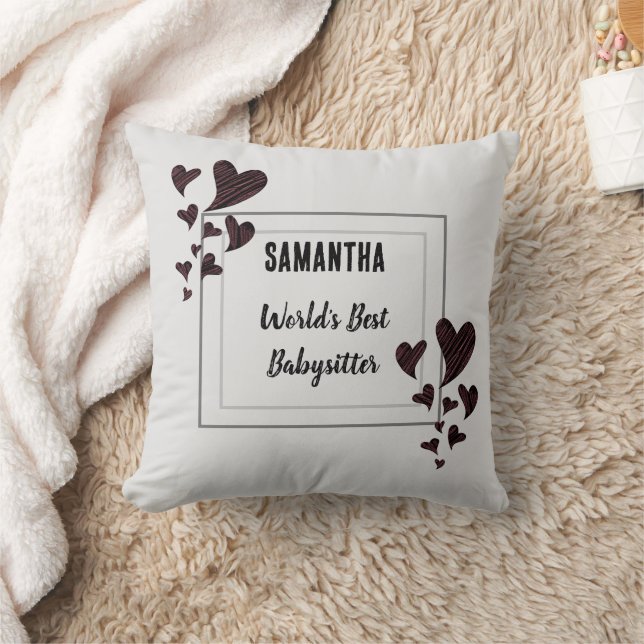 Werelden Beste Babysitter Harten Kinderopvang Nann Kussen (Deken)