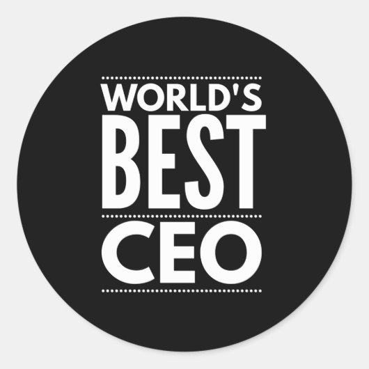 Werelden Beste CEO Ronde Sticker (Voorkant)