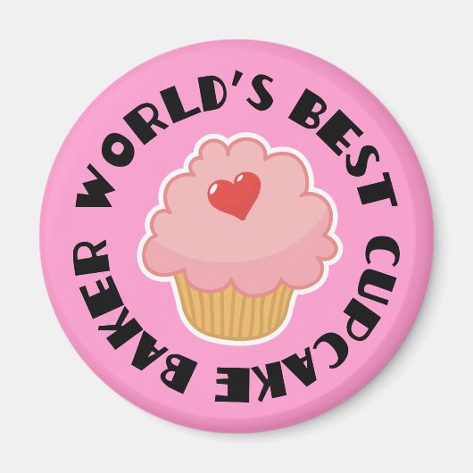 Werelden Beste Cupcake Bakker Koken Gift Magneet (Voorkant)