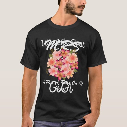 Werelden Beste Gigi Roze Perzik Bloem Boeket Oma T-shirt (Voorkant)