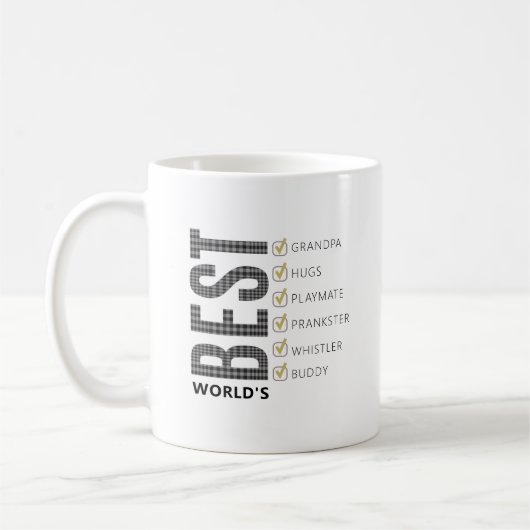 Werelden Beste Grootvader Checklist Koffiemok (Links)