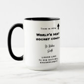 Werelden beste hockey coach kerst cadeau grappig mok (Links)