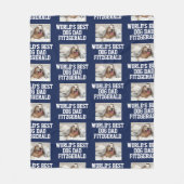 WERELDEN BESTE HOND DAD Custom Naam Foto Fleece Deken (Voorkant)