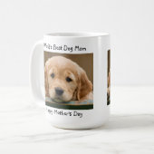 Werelden Beste Hond Mama- Moederdag - Blauwgroen F Koffiemok (Voorkant links)