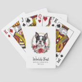 Werelden Beste Hond Moeder Boston Terrier Monogram Pokerkaarten (Achterkant)