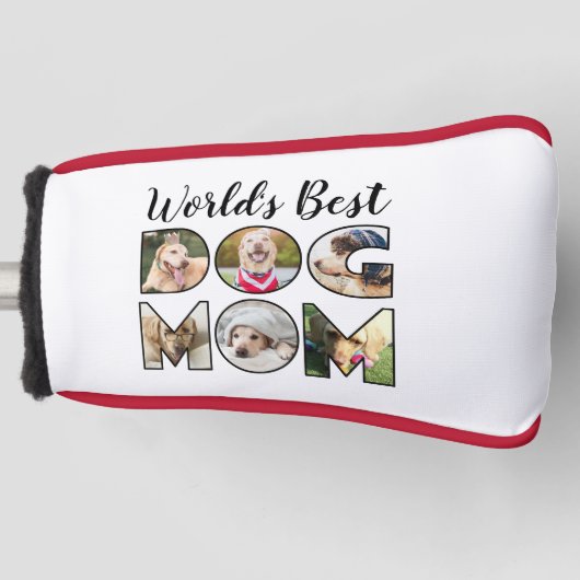 Werelden Beste Hond Moeder Quote 6 Foto Collage Golfheadcover (Voorkant)