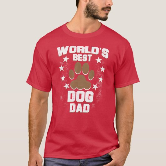 Werelden Beste Hond Papa Grappig Cadeau T-shirt (Voorkant)