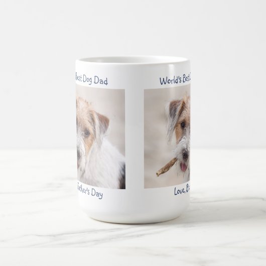 Werelden Beste Hond Papa - Vaderdag - Pet Photo Koffiemok (Center)