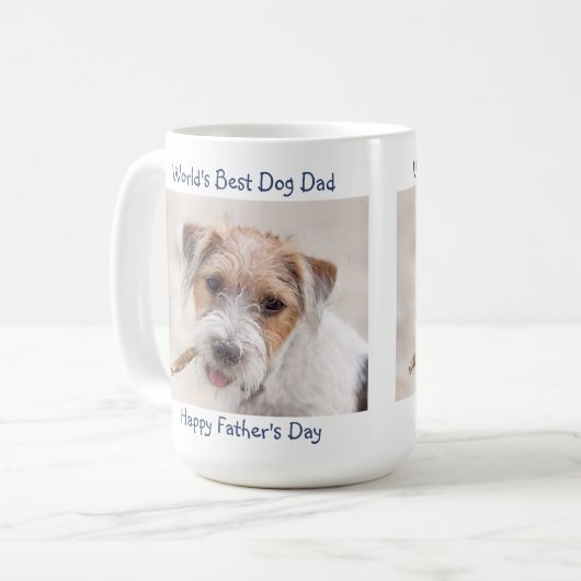 Werelden Beste Hond Papa - Vaderdag - Pet Photo Koffiemok (Voorkant links)