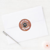 Werelden Beste Hond Walker Groovy Paw Print Puppy  Ronde Sticker (Envelop)