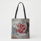 Werelden Beste Hond Walker Mozaïek Swirl Paw Print Tote Bag (Voorkant)