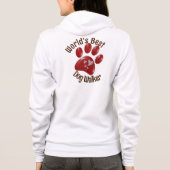 Werelden Beste Hond Walker Pet Paw Print Puppy Hoodie (Achterkant)