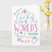 werelden beste leraar leert me kaart (Gele Bloem)