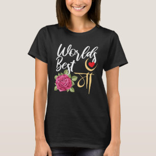 Werelden Beste Maa Hindi Mum Roos Moederdag T-shirt
