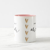 Werelden Beste Mam Met Harten Tweekleurige Koffiemok (Center)