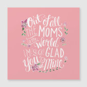 Werelden Beste Mama Roze Magnetische Groet (Voorkant)