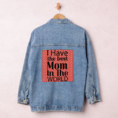Werelden Beste Moeder Elegant Zwart-wit Script Denim Jacket (Hangar)