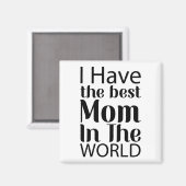 Werelden Beste Moeder Elegant Zwart-wit Script Magneet (Voorkant / Achterkant)