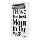 Werelden Beste Moeder Elegant Zwart-wit Script Mini Klembord (Angled2)