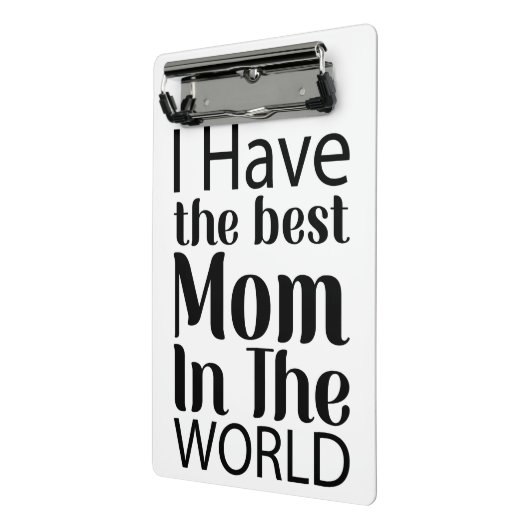 Werelden Beste Moeder Elegant Zwart-wit Script Mini Klembord (Angled2)