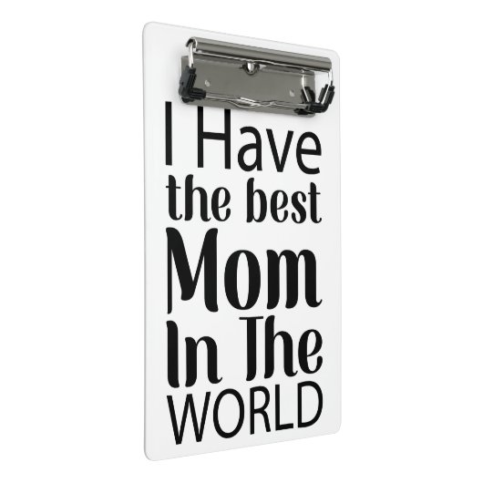 Werelden Beste Moeder Elegant Zwart-wit Script Mini Klembord (Schuin)
