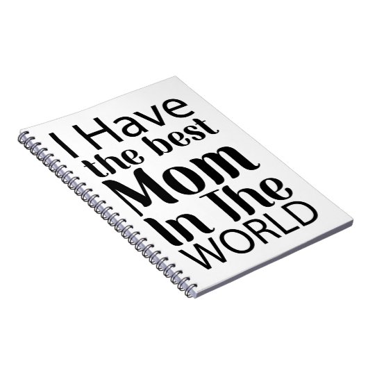 Werelden Beste Moeder Elegant Zwart-wit Script Notitieboek (Rechterzijde)